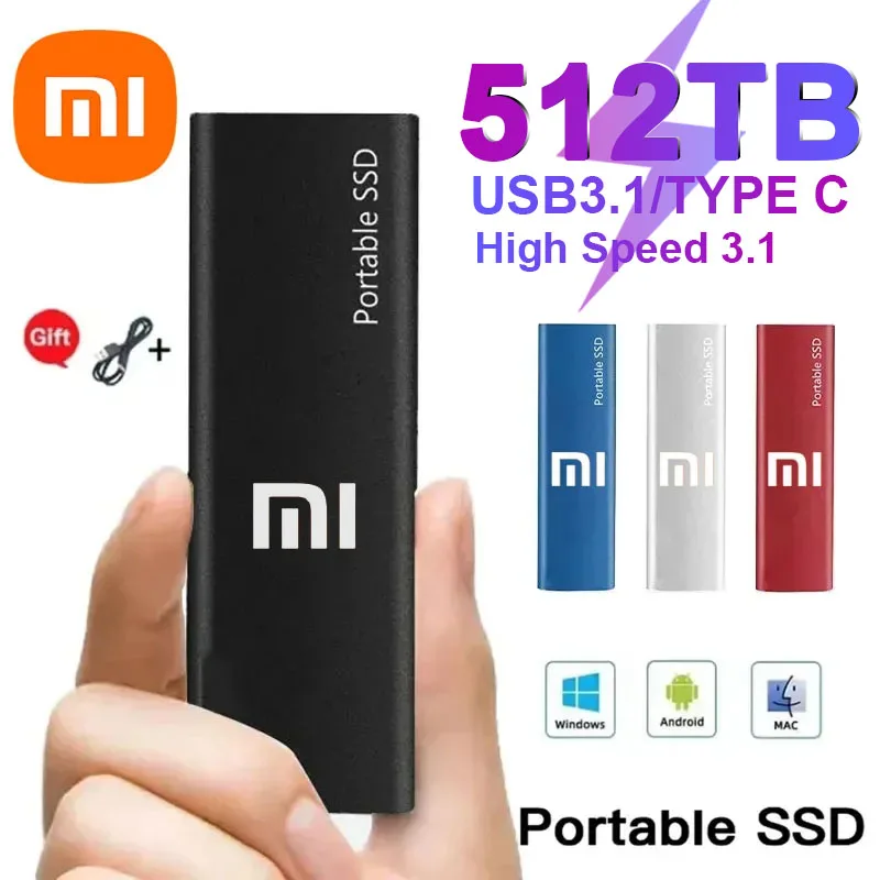 New 100% Original Xiaomi Mijia Portable SSD Hard Drive 256TB 1TB External SSD Hard Drive Type C USB3.1 Hard Disk USB Flash Drive
New 100% Original Xiaomi Mijia Portable SSD Hard Drive 256TB 1TB External SSD Hard Drive Type C USB3.1 Hard Disk USB Flash Drive