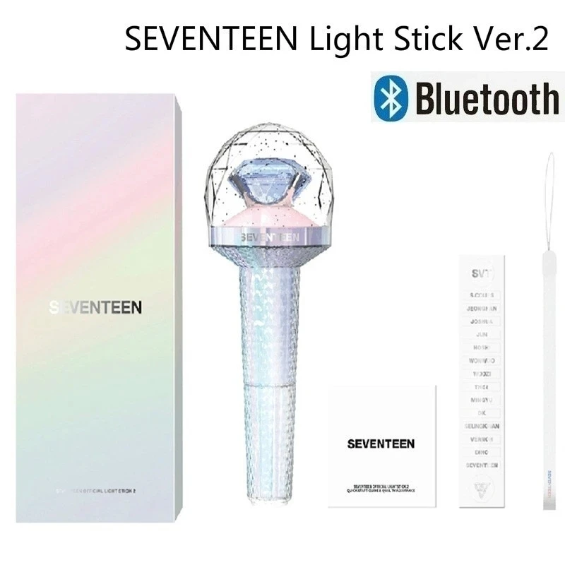 Original Kpop Official Light Stick SEVENTEENs Lightstick Ver 2. with Bluetooth Concert LED Glow Lamps Hiphop Light Up Toys
Original Kpop Official Light Stick SEVENTEENs Lightstick Ver 2. with Bluetooth Concert LED Glow Lamps Hiphop Light Up Toys