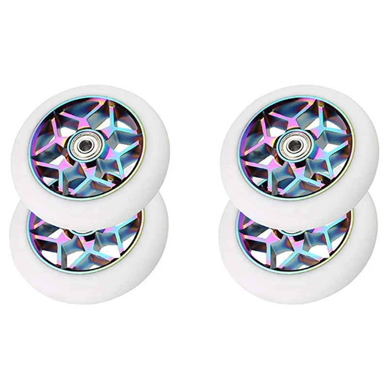4 Pcs Scooter Accessories 110Mm Scooter Wheels Colorful Pu Wheels Thick Stunt Car Wheels With Bearings(White)
4 Pcs Scooter Accessories 110Mm Scooter Wheels Colorful Pu Wheels Thick Stunt Car Wheels With Bearings(White)