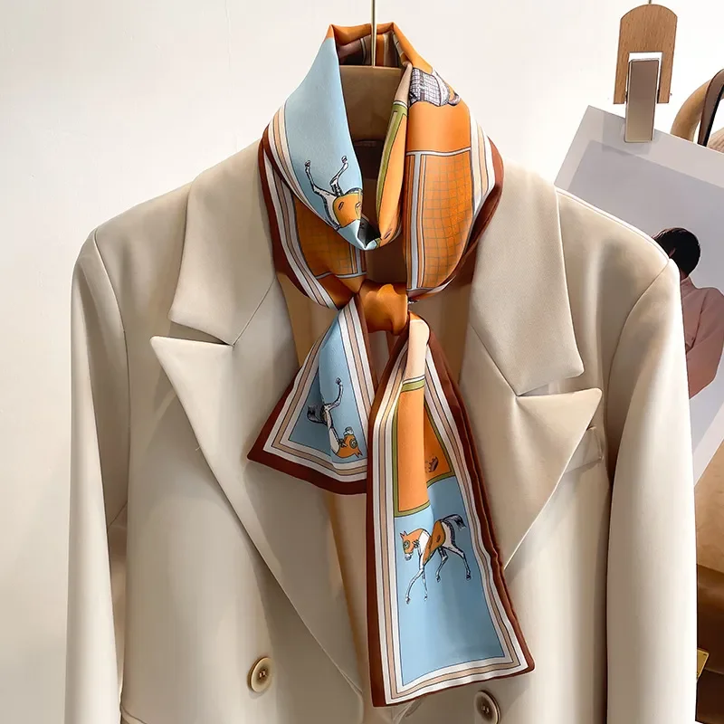 Fashion Small Silk Scarf Women Spring Autumn Summer Small Scarf Korean Style Tie Bag Headband Decoration Neck Scarf
Fashion Small Silk Scarf Women Spring Autumn Summer Small Scarf Korean Style Tie Bag Headband Decoration Neck Scarf