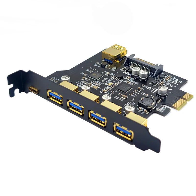 USB-плата расширения PCIE PCI Express X1 на USB Type C + 4 внешних порта USB3.0 + 1 Внутренний порт USB 3,0 плата PCI-E USB 3,2 переходник
USB-плата расширения PCIE PCI Express X1 на USB Type C + 4 внешних порта USB3.0 + 1 Внутренний порт USB 3,0 плата PCI-E USB 3,2 переходник