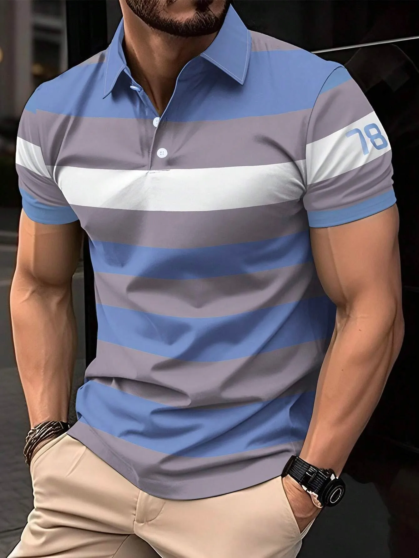 New Summer Best-Selling Men's Polo Shirt Collar Short-Sleeved Pullover Casual Sports Solid Color Stand Collar Trend T-Shirt
New Summer Best-Selling Men's Polo Shirt Collar Short-Sleeved Pullover Casual Sports Solid Color Stand Collar Trend T-Shirt