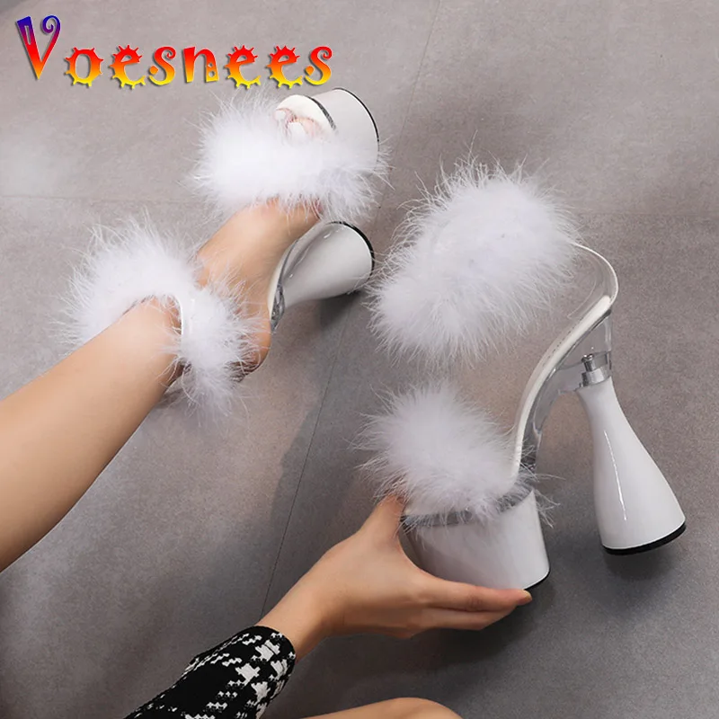 Furry Fashion Show Platform Women Sandals New Summer Ladies Sexy Fur Nightclub Pole Dance Shoes 17.5CM Wedding Party High Heels
Furry Fashion Show Platform Women Sandals New Summer Ladies Sexy Fur Nightclub Pole Dance Shoes 17.5CM Wedding Party High Heels