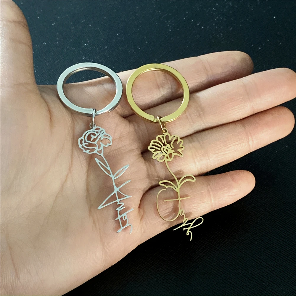 Custom Name keychain With Twelve Birth Flowers Stainless Steel Jewelry 2022 Birthday Gift For Women Personalise key chain Name
Custom Name keychain With Twelve Birth Flowers Stainless Steel Jewelry 2022 Birthday Gift For Women Personalise key chain Name