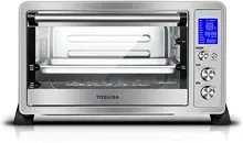 Toshiba AC25CEW-SS Digital Toaster Oven with Convection Cooking and 9 Functions, 6-Slice Bread/12-Inch Pizza, Stainless Steel
Toshiba AC25CEW-SS Digital Toaster Oven with Convection Cooking and 9 Functions, 6-Slice Bread/12-Inch Pizza, Stainless Steel