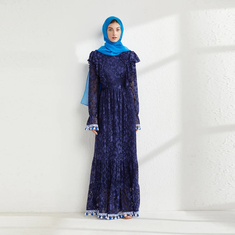 New Middle East Arabian Tassel Cake Dress Solid Color Muslim Elegant Loose Pakistan Clothing for Women
New Middle East Arabian Tassel Cake Dress Solid Color Muslim Elegant Loose Pakistan Clothing for Women