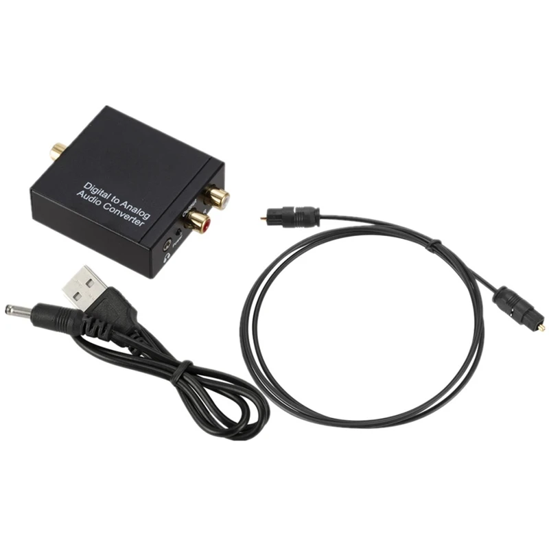 Digital To Analog Audio Converter 3.5Mm Jack Aux Rca L / R Converter Coaxial Optical Fiber Spdif Digital Audio Decoder
Digital To Analog Audio Converter 3.5Mm Jack Aux Rca L / R Converter Coaxial Optical Fiber Spdif Digital Audio Decoder