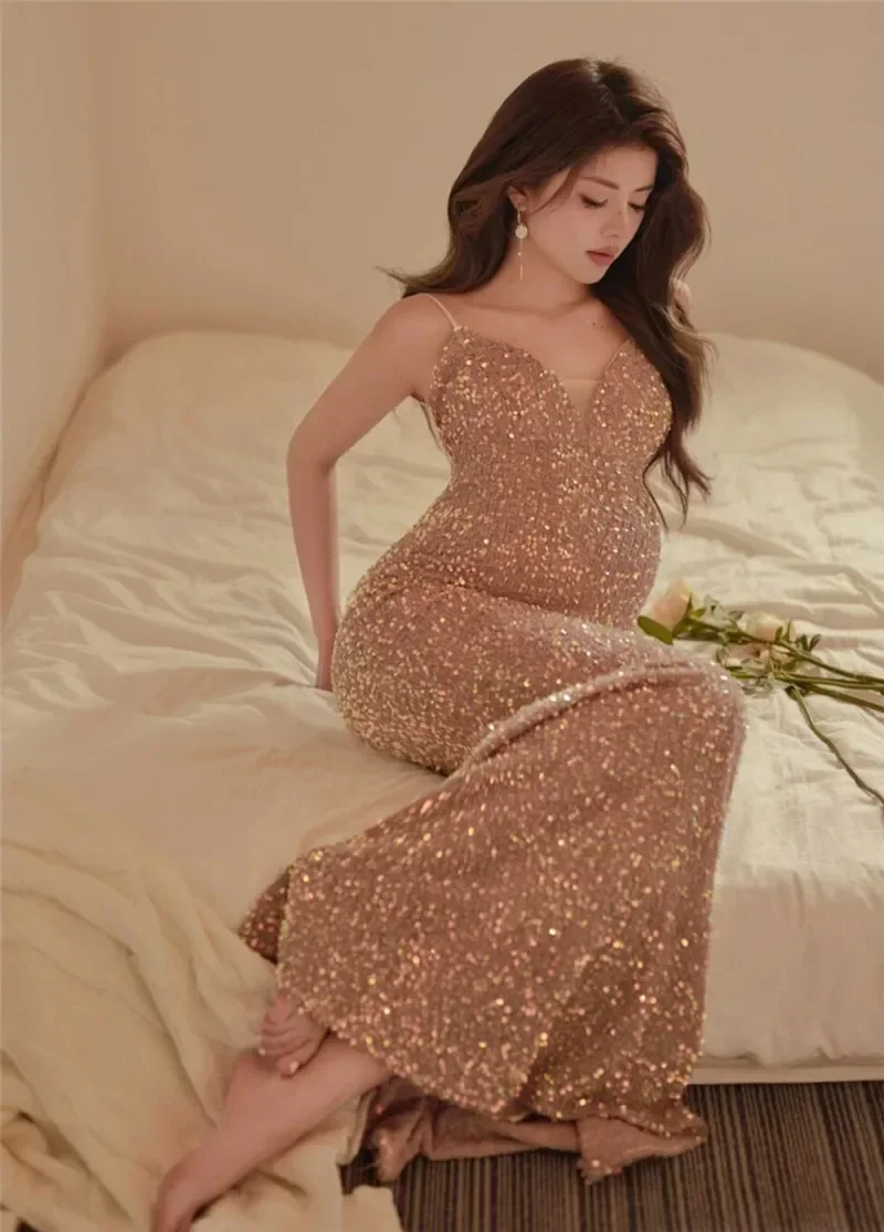 New Maternity Photography Props Gold Bling Elegant Women Dresses Sleeveless Pregnancy Dress Studio Shooting Prop Accessorie
New Maternity Photography Props Gold Bling Elegant Women Dresses Sleeveless Pregnancy Dress Studio Shooting Prop Accessorie