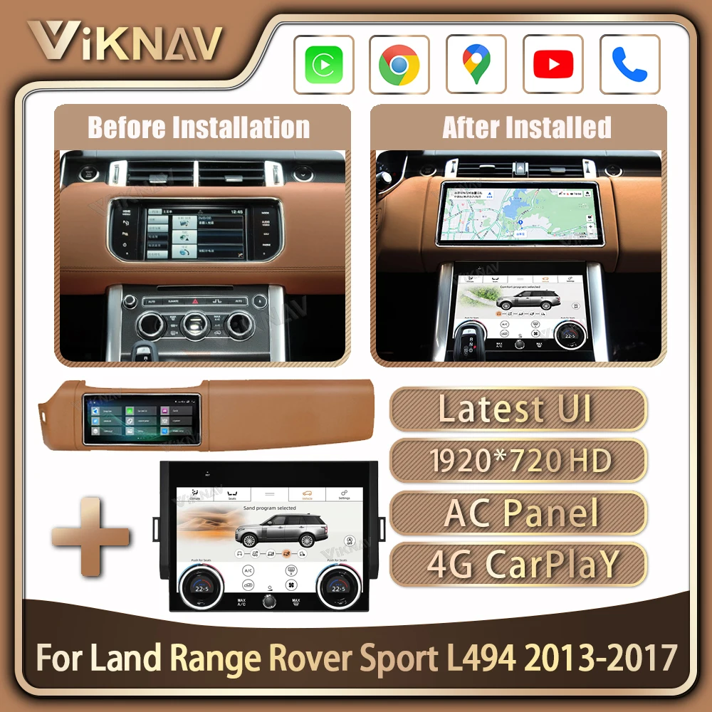 64GB/128GB Car Radio Carplay AC Display Touching Car GPS Navigation Head Unit For Land Rover Range Rover Sport L494 2013-2017
64GB/128GB Car Radio Carplay AC Display Touching Car GPS Navigation Head Unit For Land Rover Range Rover Sport L494 2013-2017