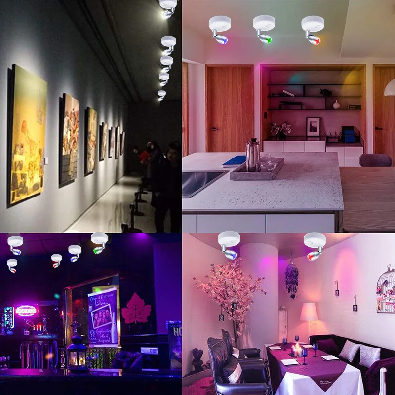 13 Color LED Wireless Rgb Cabinet Spotlights Remote Control Adjustable Wall Lamp Mini Chandelier Decorate Night Light Smart Home
13 Color LED Wireless Rgb Cabinet Spotlights Remote Control Adjustable Wall Lamp Mini Chandelier Decorate Night Light Smart Home