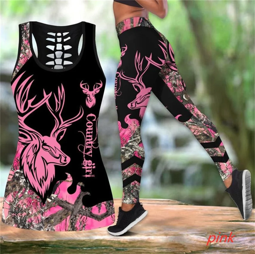 3D Print Hipster Fashion Animal Deer Hunting Pink Camo Women Hollow Tanktop and Leggings Leisure Female Sexy Vest Clothes S-713
3D Print Hipster Fashion Animal Deer Hunting Pink Camo Women Hollow Tanktop and Leggings Leisure Female Sexy Vest Clothes S-713