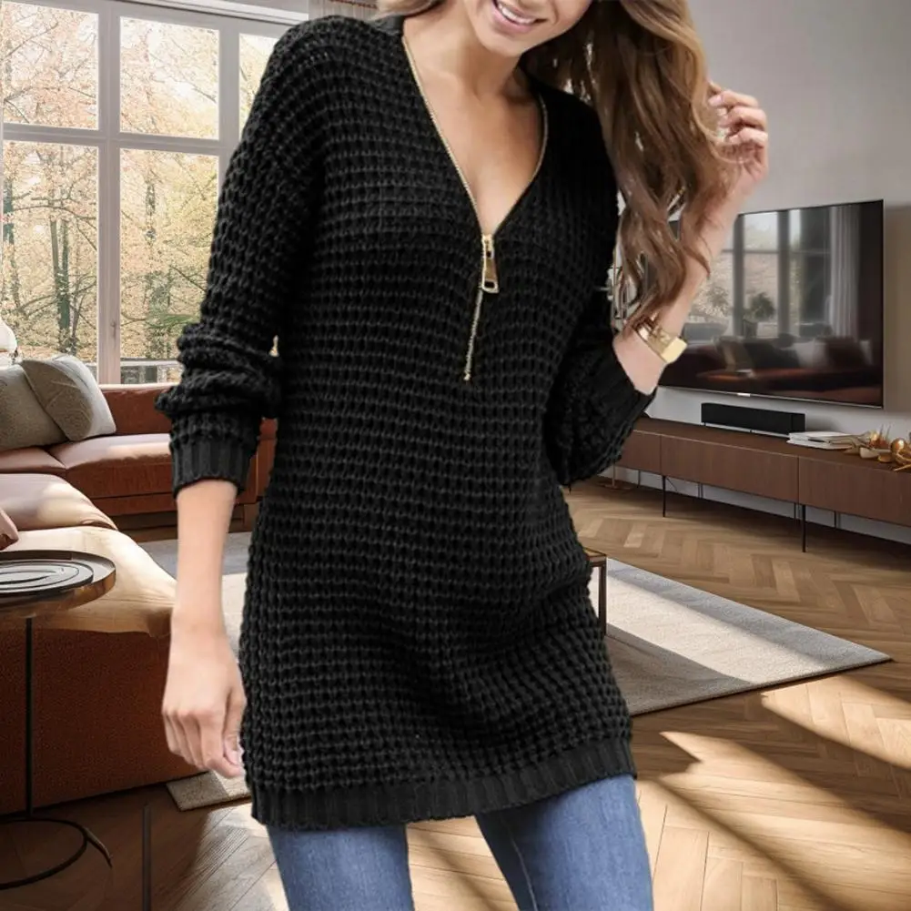 Knitted V-neck Sweater Chic Lady Knitted Sweater Dress Slim Fit V Neck Soft Pullover Stylish Mid Length Commute Style for Women
Knitted V-neck Sweater Chic Lady Knitted Sweater Dress Slim Fit V Neck Soft Pullover Stylish Mid Length Commute Style for Women