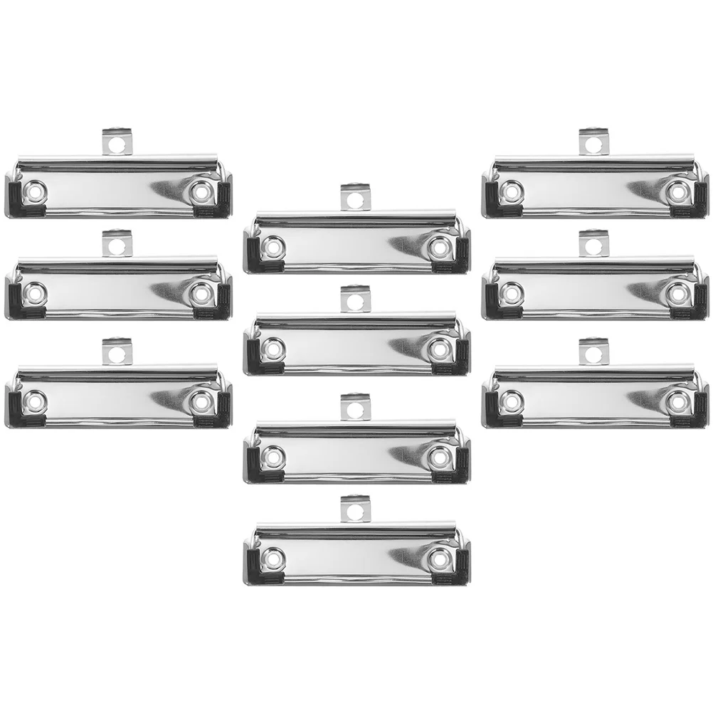 10 Pcs Stationery Plate Holder Clipboard Clips with Hanging Hole Document Metal Index Rubber Grip Small File Office
10 Pcs Stationery Plate Holder Clipboard Clips with Hanging Hole Document Metal Index Rubber Grip Small File Office