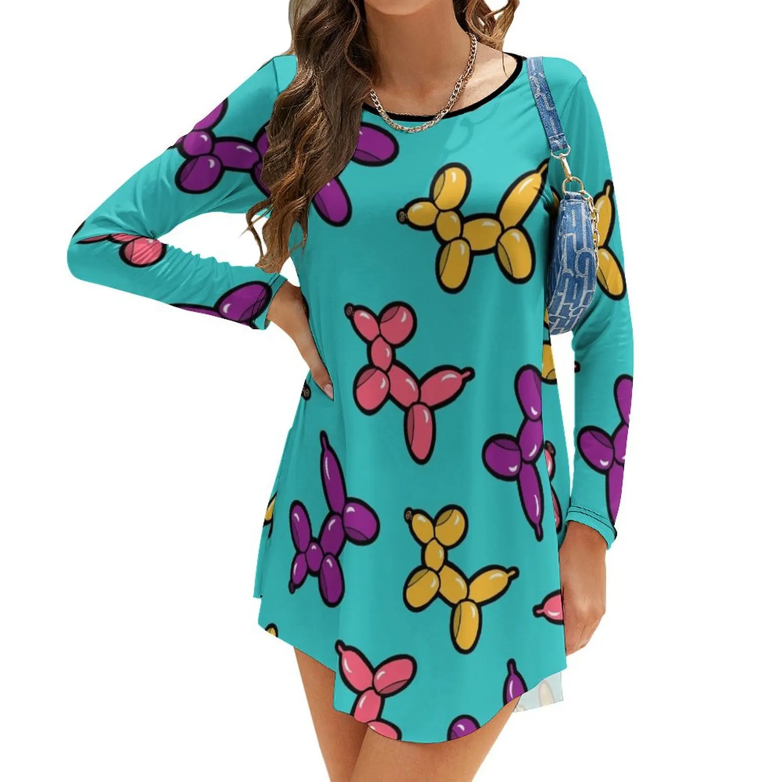 Balloon Animal Dogs Pattern in Blue Long-Sleeve Dress Bridesmaid dress woman Party dresses
Balloon Animal Dogs Pattern in Blue Long-Sleeve Dress Bridesmaid dress woman Party dresses