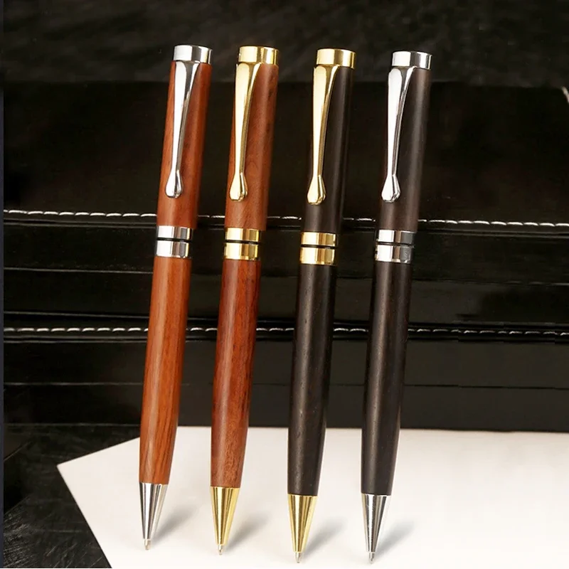High Quality Brass Sandalwood Black Ballpoint Pen Bullet Shaped 1.0mm Vintage Business Gift Rotary Pen for Office Writing Tools
High Quality Brass Sandalwood Black Ballpoint Pen Bullet Shaped 1.0mm Vintage Business Gift Rotary Pen for Office Writing Tools