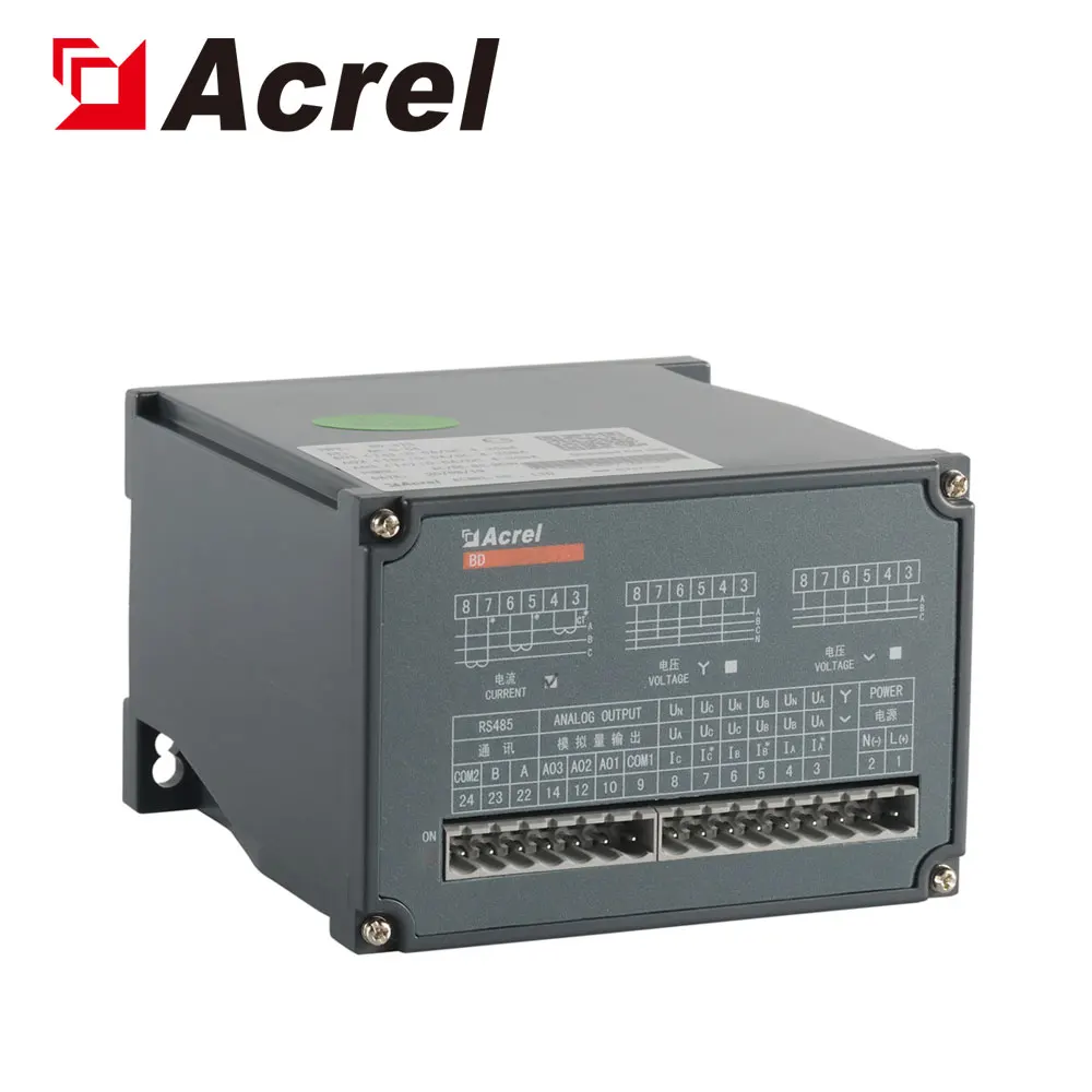 

Acrel BD-3I3 Three Phase Input AC 0-1/5A Output 4-20mA Communication Optional Electrical Current Transducer Transmitter