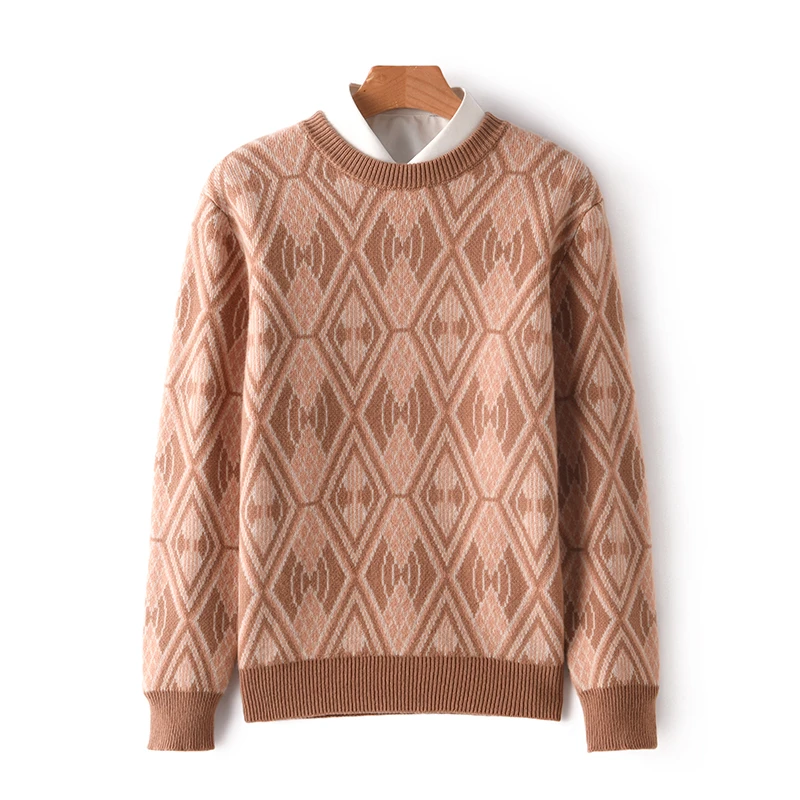 BELIARST 2023 Autumn and Winter Jacquard 100% Merino Cashmere Sweater Men's O-neck Pullover Knitted Loose Thickened Underlay Hot
BELIARST 2023 Autumn and Winter Jacquard 100% Merino Cashmere Sweater Men's O-neck Pullover Knitted Loose Thickened Underlay Hot