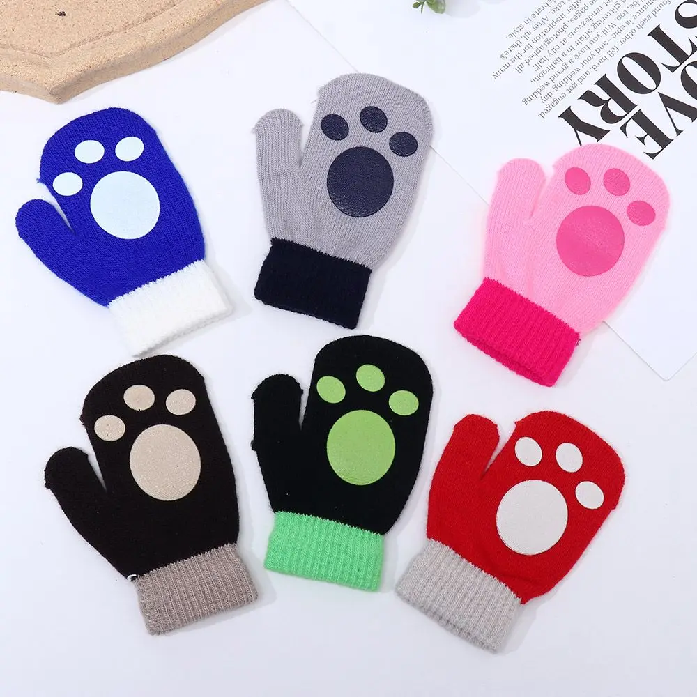 Kids Candy Color Thickening Warm Knitted Gloves Winter Glove Footprint Pattern Full Finger Mittens For 1-4 Years
Kids Candy Color Thickening Warm Knitted Gloves Winter Glove Footprint Pattern Full Finger Mittens For 1-4 Years