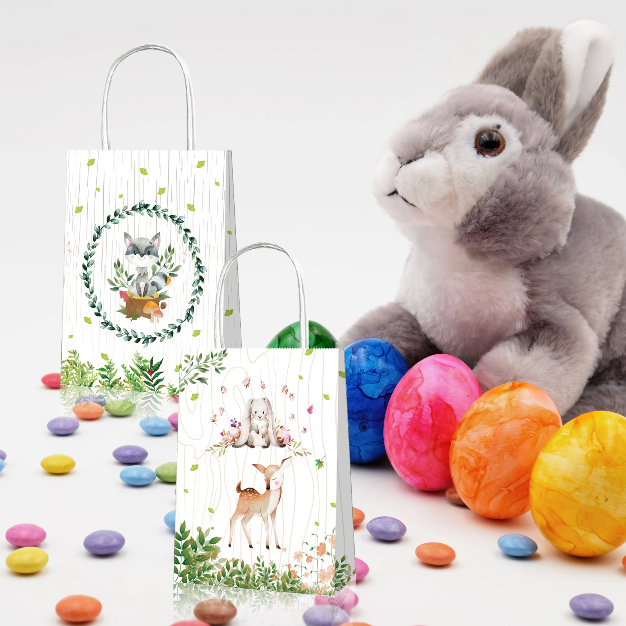 BD060 12Pcs Cartoon Woodland Animals Fox Bear Rabbits Birthday Party Portable Packing Tote Paper Gift Bag Wild Baby Shower Party
BD060 12Pcs Cartoon Woodland Animals Fox Bear Rabbits Birthday Party Portable Packing Tote Paper Gift Bag Wild Baby Shower Party