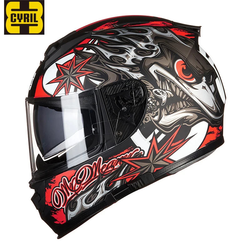 2022 CYRIL Full Face Helmet DOT ECE High Quality Motorcycle Helmet Retro Dual Lens Vintage Motocross Racing Casco Moto Capacete
2022 CYRIL Full Face Helmet DOT ECE High Quality Motorcycle Helmet Retro Dual Lens Vintage Motocross Racing Casco Moto Capacete