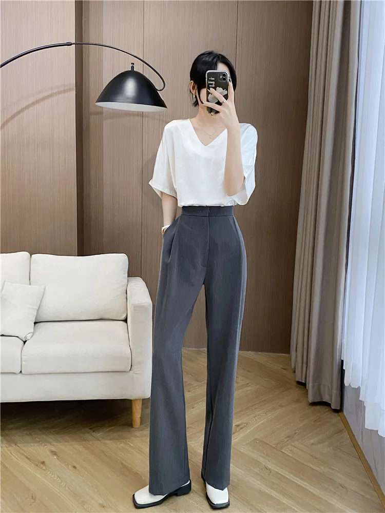 Autumn New Style Suit Pants Women's Drop High Waist Straight Tube Loose Slim Wide Leg Pants High Grade Casual Suit Pants
Autumn New Style Suit Pants Women's Drop High Waist Straight Tube Loose Slim Wide Leg Pants High Grade Casual Suit Pants