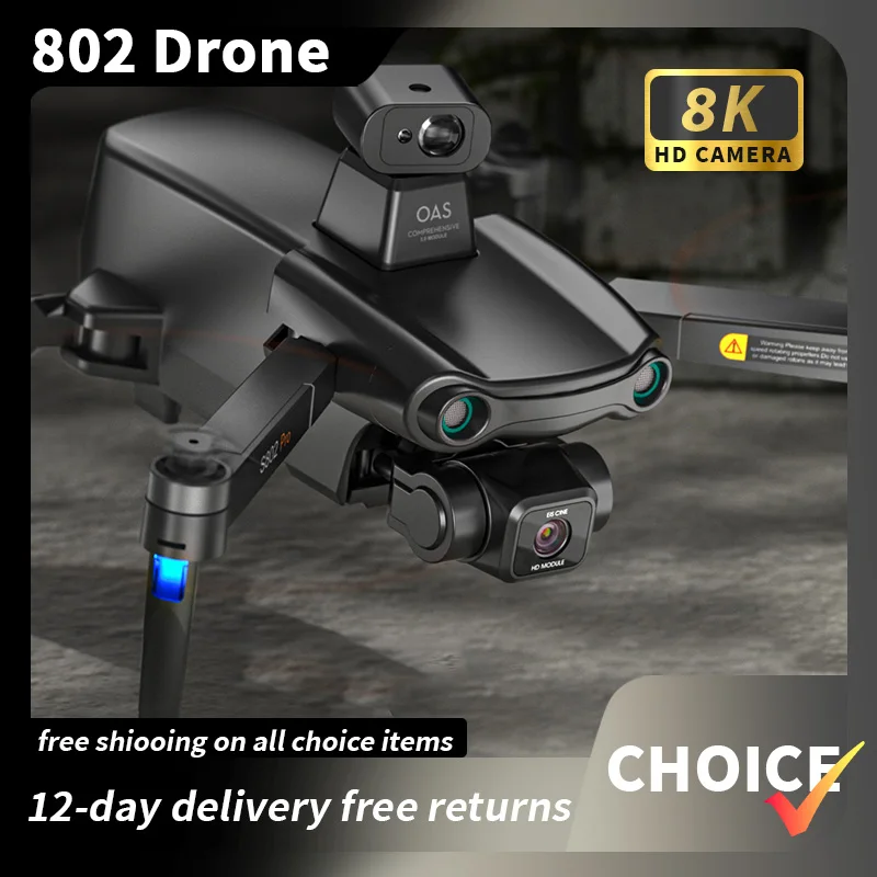 

S802 Drone Professional 3-axis Gimbal EIS Anti-shake GPS HD Dual Cameras Optical flow Positionin Long Battery Life WIFI RC FPV