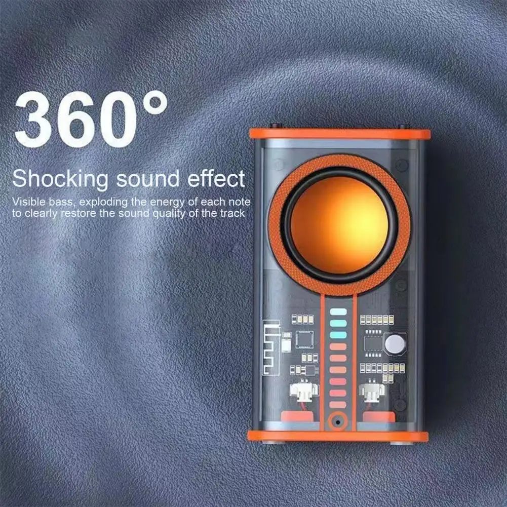 Portable with 7 RGB Light Auto Pairing Bluetooth-compatible 5.0 360 Degree Surround Sound Wireless Speaker Home Supplies
Portable with 7 RGB Light Auto Pairing Bluetooth-compatible 5.0 360 Degree Surround Sound Wireless Speaker Home Supplies