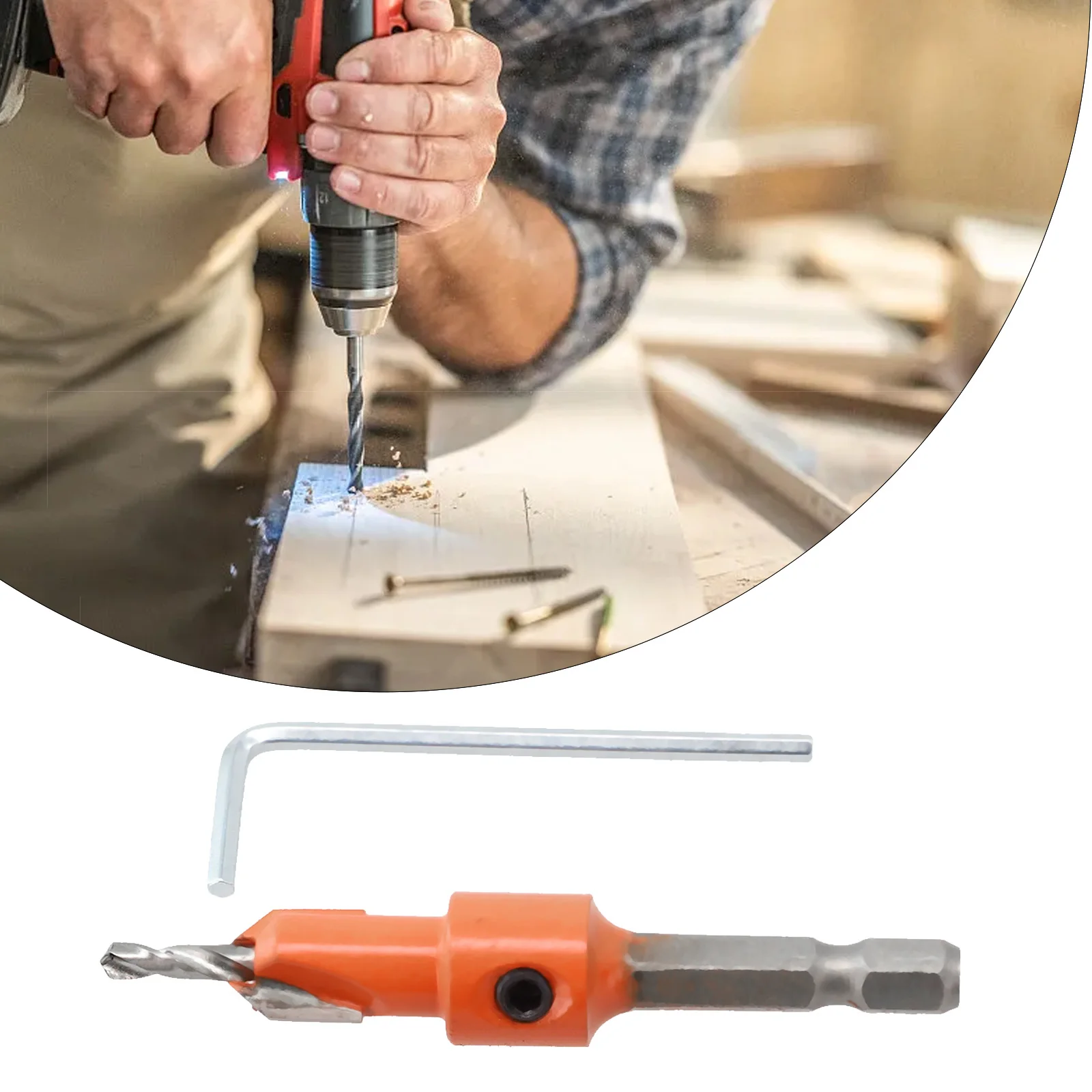 1/4" Hex Shank HCS Woodworking Countersink Drill Bits Screw Extractor Remon Demolition For Wood Milling Cutter Tool Accessor
1/4" Hex Shank HCS Woodworking Countersink Drill Bits Screw Extractor Remon Demolition For Wood Milling Cutter Tool Accessor
