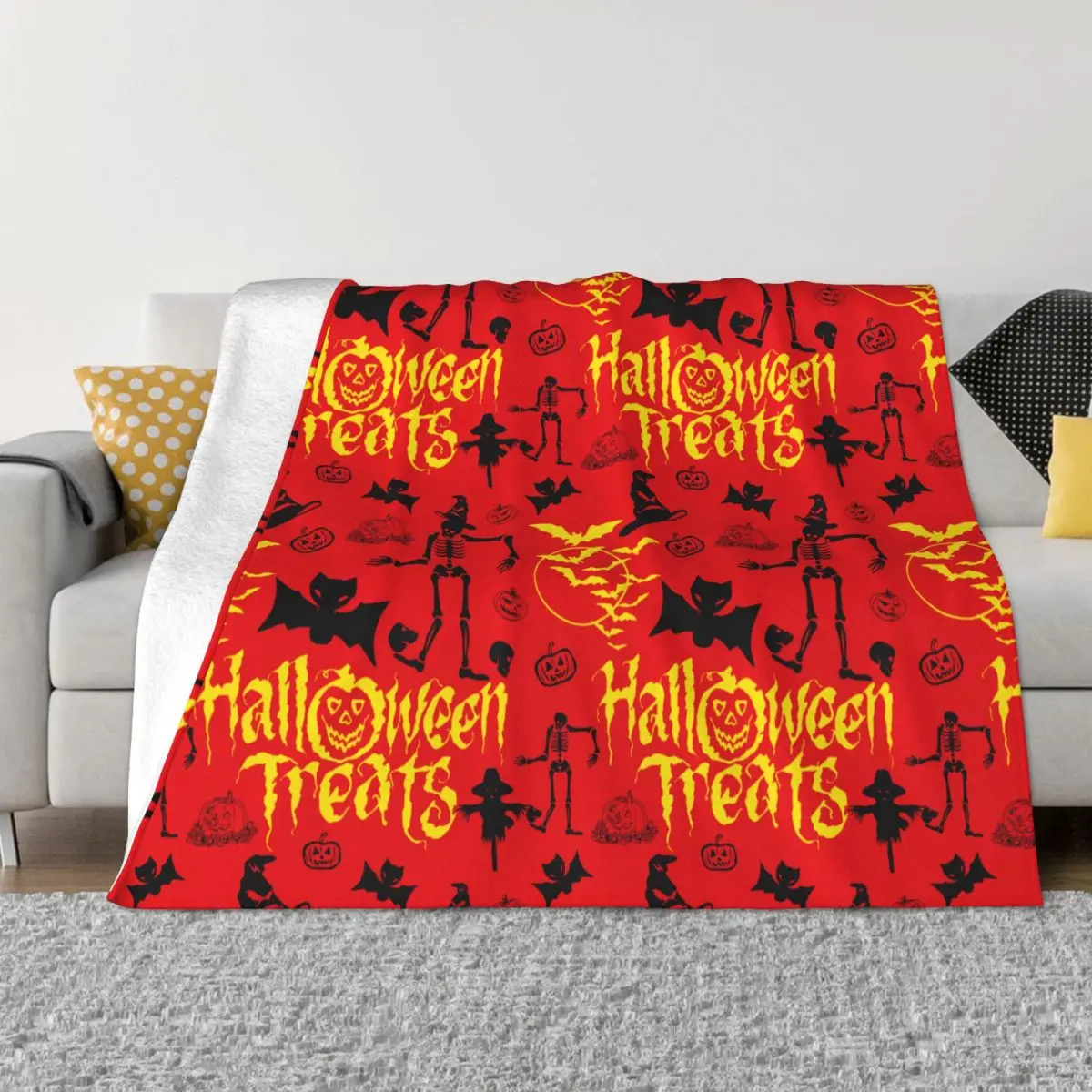 

Одеяла летучая мышь флисовое украшение на Хэллоуин многофункциональные мягкие одеяла для дома спальни ковер