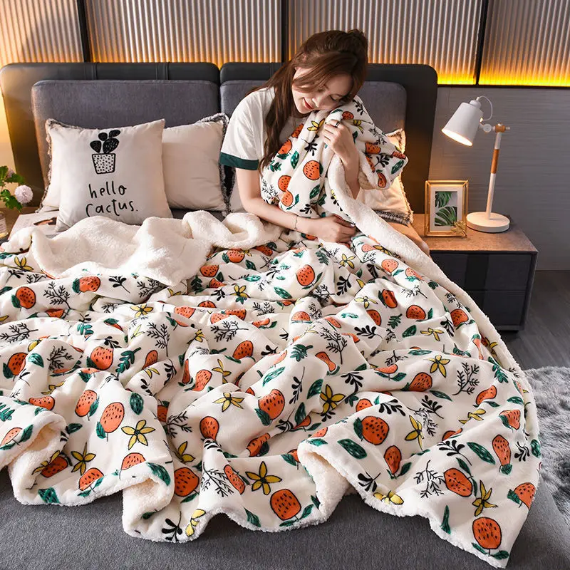 New Double Thicken Coral Fleece Blanket Cover Blanket Quilt Sheet Lamb Fleece Student Dormitory Air Conditioning Blanket
New Double Thicken Coral Fleece Blanket Cover Blanket Quilt Sheet Lamb Fleece Student Dormitory Air Conditioning Blanket