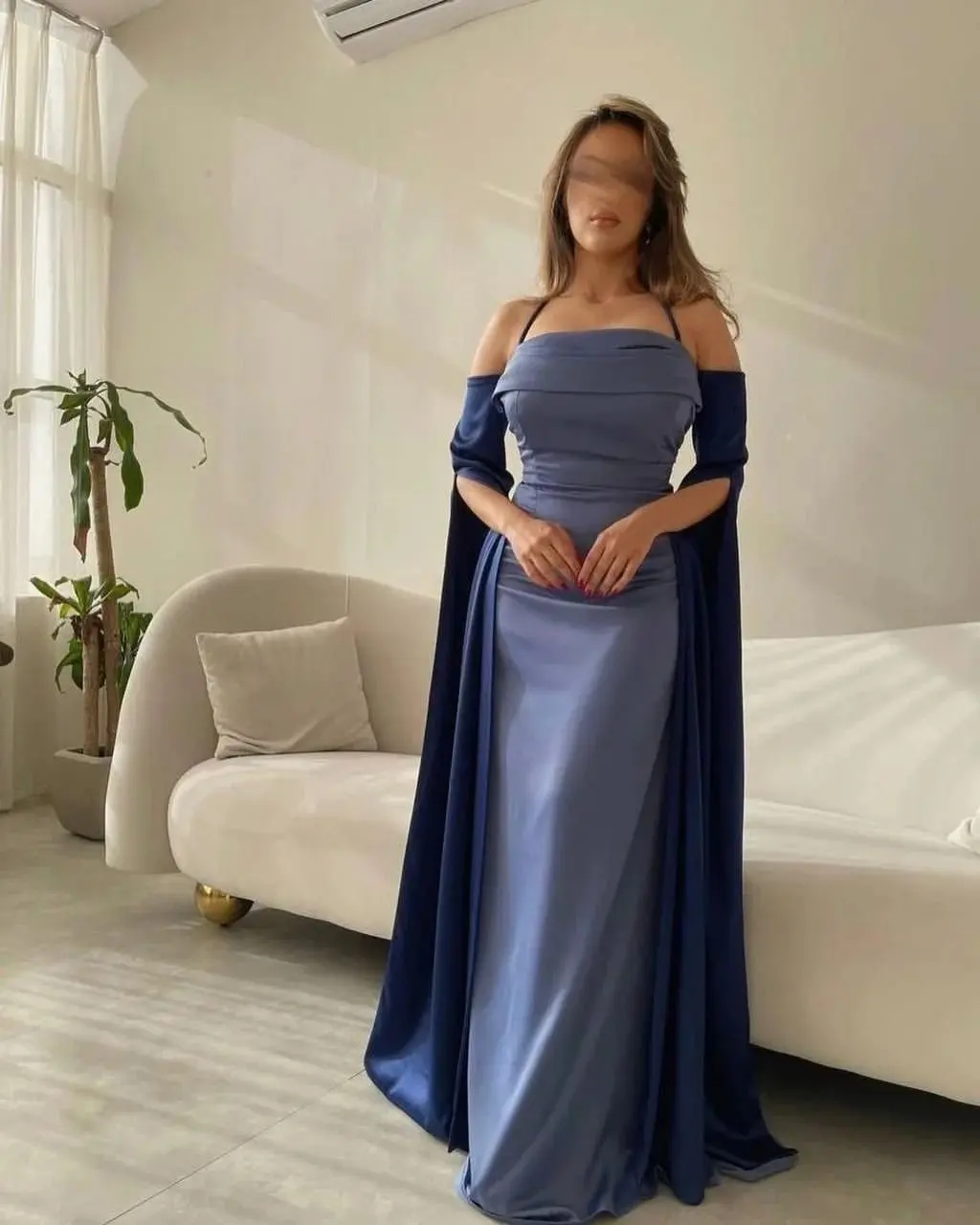 Women's Saudi Arabia Prom Dresses Mermaid Long Sleeves Evening Dresses Strapless Pleated Floor Length Formal Party Dress
Women's Saudi Arabia Prom Dresses Mermaid Long Sleeves Evening Dresses Strapless Pleated Floor Length Formal Party Dress