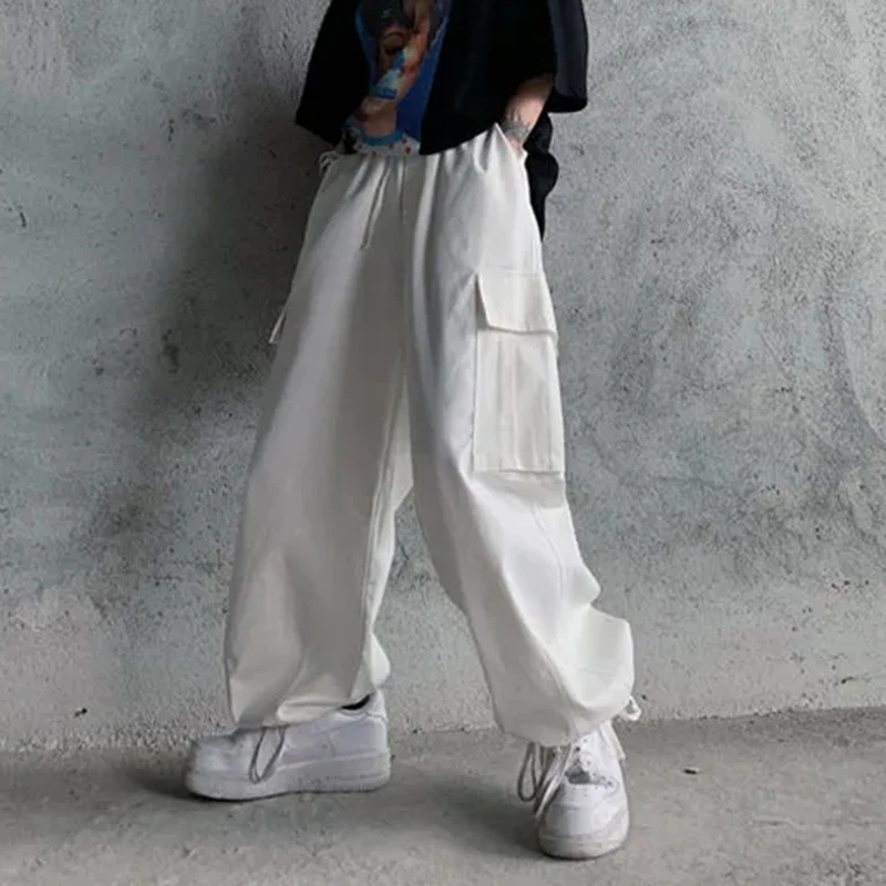 Gidyq Harajuku Women Cargo Pants Japan Style Casual Big Pocket Wide Leg Pants Summer All Match Female Loose Straight Trousers
Gidyq Harajuku Women Cargo Pants Japan Style Casual Big Pocket Wide Leg Pants Summer All Match Female Loose Straight Trousers