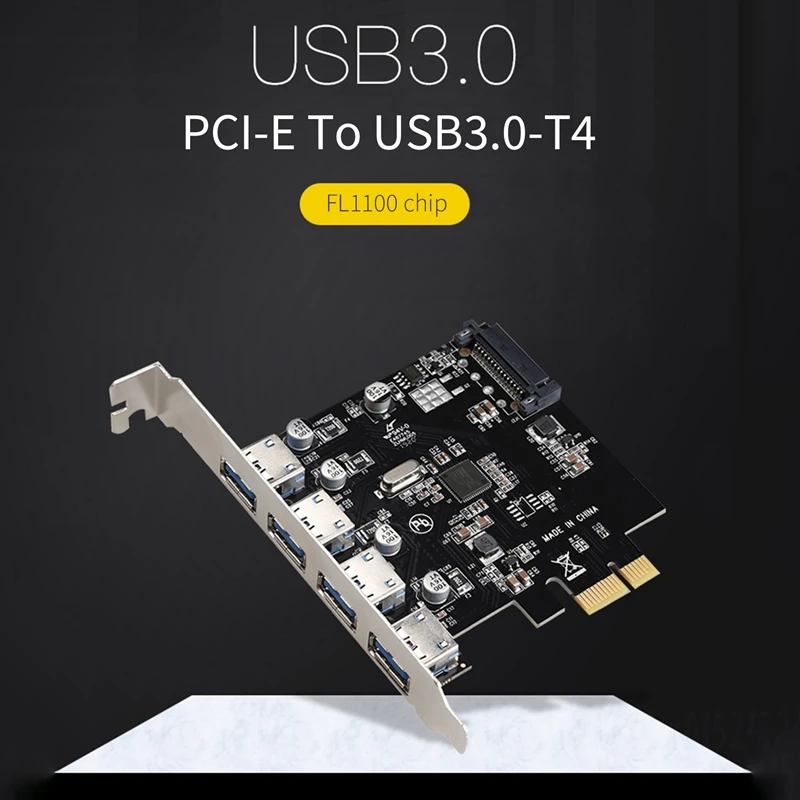 PCIE To USB 3.0 Expansion Card 4 Port USB 3.0 PCI Express Adapter Card Support Mac Pro Expansion Free-Drive
PCIE To USB 3.0 Expansion Card 4 Port USB 3.0 PCI Express Adapter Card Support Mac Pro Expansion Free-Drive