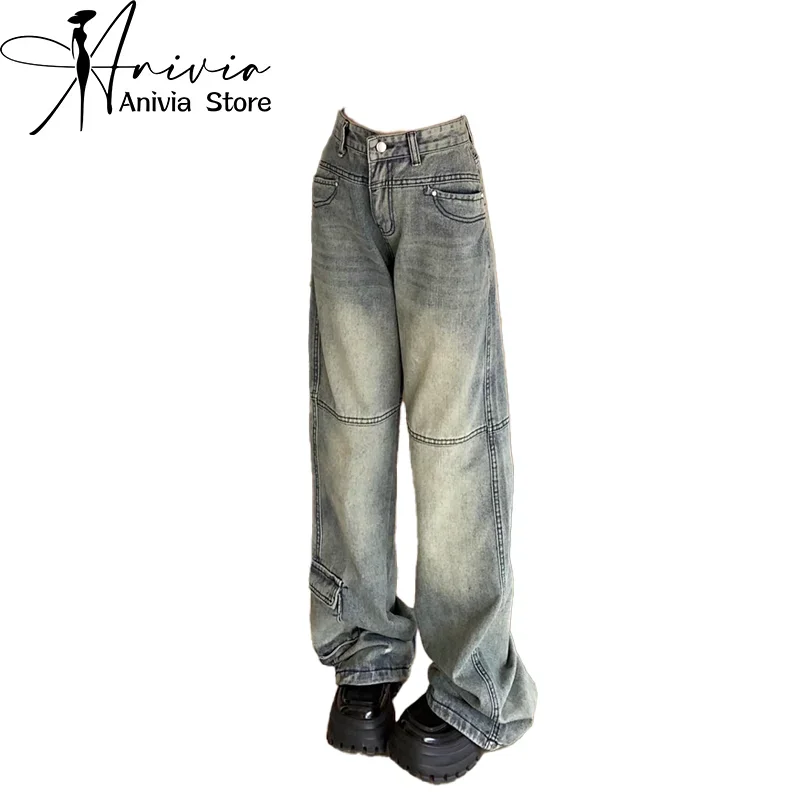 Women's Blue Cargo Jeans Baggy Harajuku Streetwear Oversize Denim Trousers Y2k Jean Pants Vintage Aesthetic 2000s Trashy Clothes
Women's Blue Cargo Jeans Baggy Harajuku Streetwear Oversize Denim Trousers Y2k Jean Pants Vintage Aesthetic 2000s Trashy Clothes