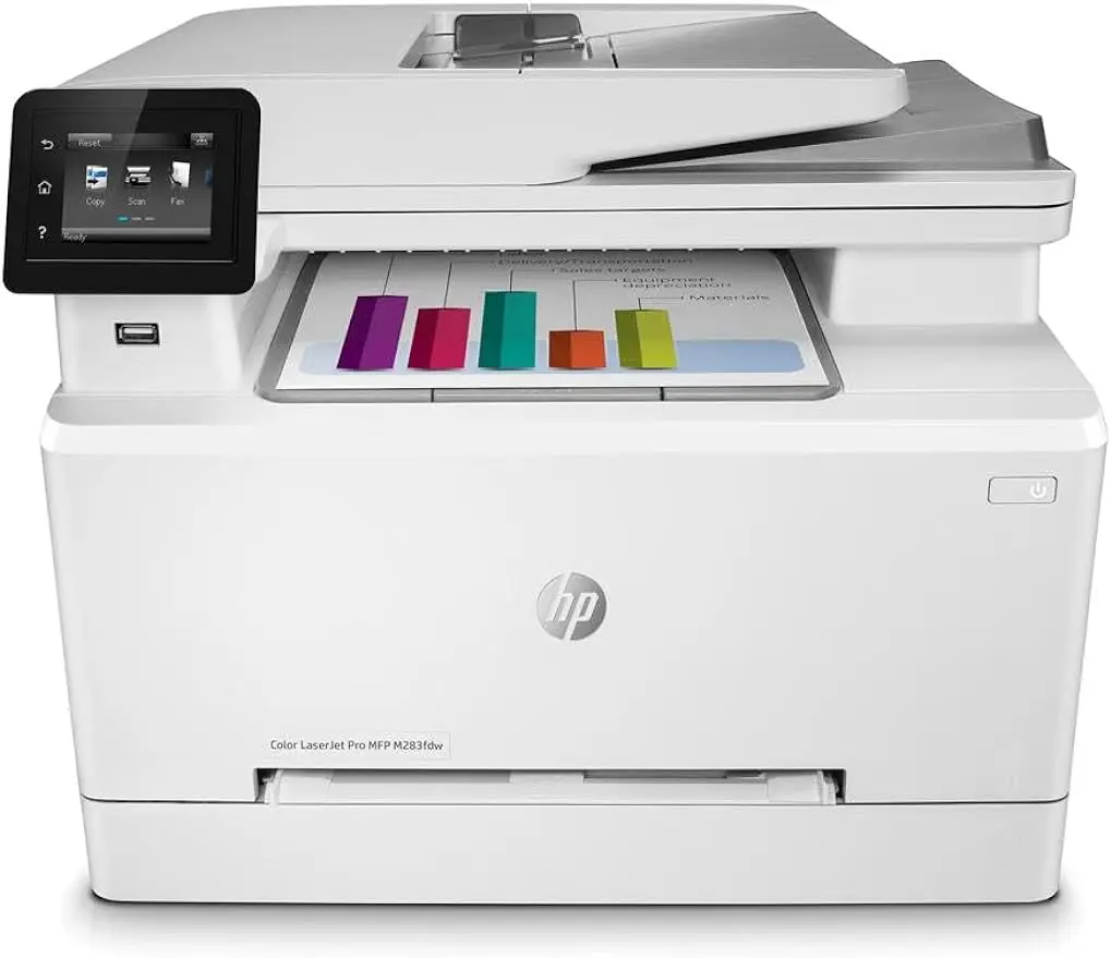 

HP Color LaserJet Pro M283fdw Wireless All-in-One Laser Printer, Remote Mobile Print, Scan & Copy, Duplex Printing,