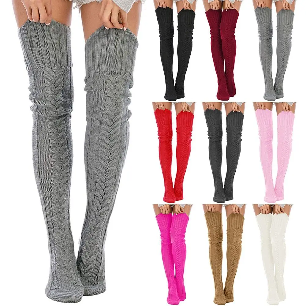 Extra Long Thigh High Boot Socks Fashion Gothic Lolita Cable Knitted Over Knee Leg Warmers Accessories for Women
Extra Long Thigh High Boot Socks Fashion Gothic Lolita Cable Knitted Over Knee Leg Warmers Accessories for Women