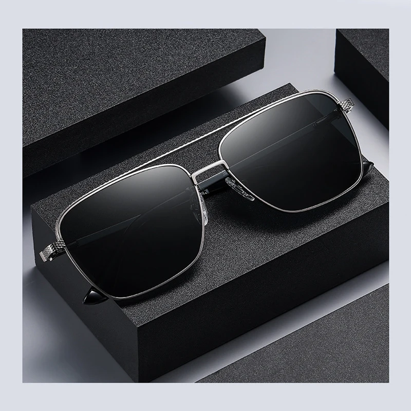 

New Fashion Brand Square Polarized Glasses Metal Anti-glare Sunglasses Men's Driving очки солнечные женские UV400