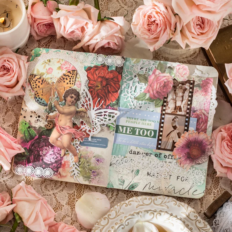 50Pcs Material Collage Memo Pad Paper Beautiful Writing Angel DIY Lace Base Rose Decoration Pads Supplies Notebooks 152*175MM
50Pcs Material Collage Memo Pad Paper Beautiful Writing Angel DIY Lace Base Rose Decoration Pads Supplies Notebooks 152*175MM
