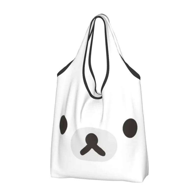 Reusable Rilakkuma Bear Face Grocery Bag Foldable Machine Washable Shopping Bags Large Eco Storage Bag Attached Pouch
Reusable Rilakkuma Bear Face Grocery Bag Foldable Machine Washable Shopping Bags Large Eco Storage Bag Attached Pouch