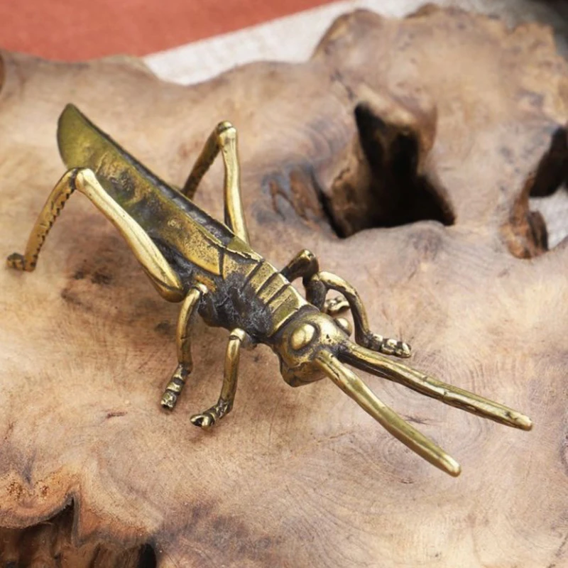 Copper Locust Small Ornaments Vintage Brass Animal Grass hopper Figurines Home Decor Statue Crafts Desk Decoration Gift
Copper Locust Small Ornaments Vintage Brass Animal Grass hopper Figurines Home Decor Statue Crafts Desk Decoration Gift