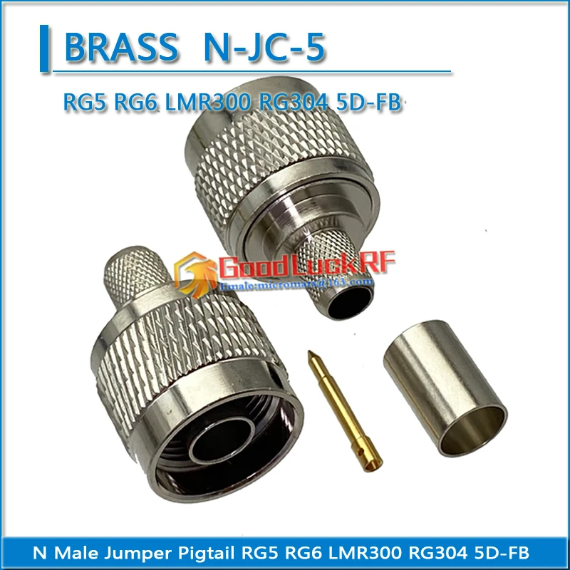 1X Pcs L16 N Male Crimp for RG5 RG6 LMR300 5DFB 5D-FB Cable Plug RF Coaxial Straight Brass Nickel plated
1X Pcs L16 N Male Crimp for RG5 RG6 LMR300 5DFB 5D-FB Cable Plug RF Coaxial Straight Brass Nickel plated