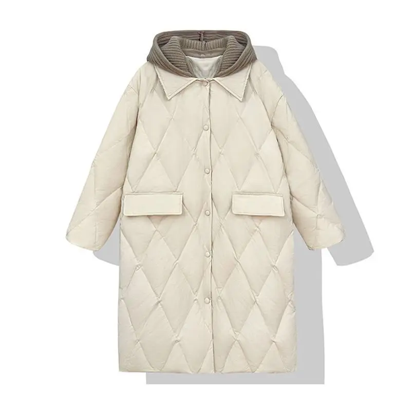 2023 Women's Clothing Autumn and Winter New down jacket mid-length Korean style loose knitted hooded down jacket
2023 Women's Clothing Autumn and Winter New down jacket mid-length Korean style loose knitted hooded down jacket