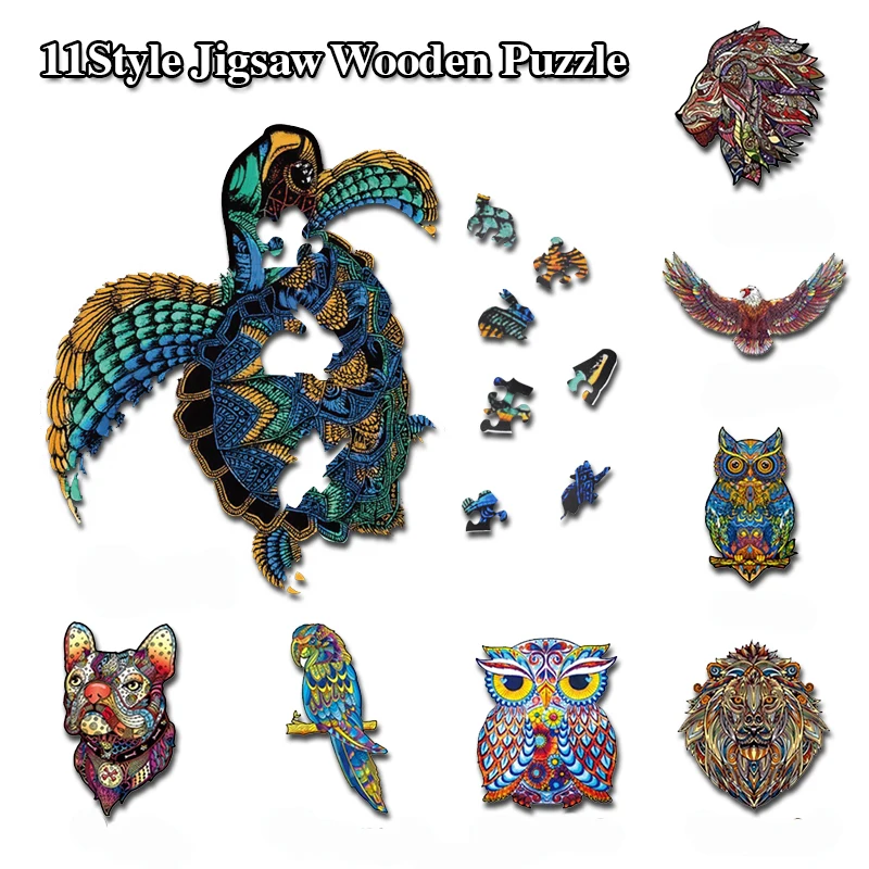 Wooden Jigsaw Puzzle Dog Wooden Puzzle Eagle Puzzle Wooden Puzzle Game for Family Party or Parent-kid
Wooden Jigsaw Puzzle Dog Wooden Puzzle Eagle Puzzle Wooden Puzzle Game for Family Party or Parent-kid