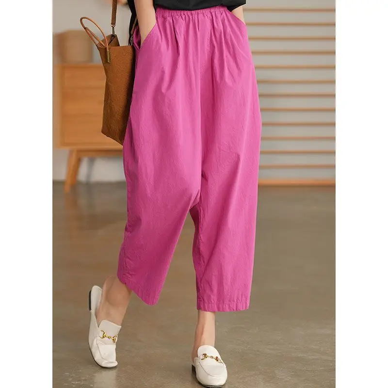 2023 New Arrival Summer Arts Style Women All-matched Cotton Ankle-length Pants Casual Loose Elastic Waist Harem Pants P480
2023 New Arrival Summer Arts Style Women All-matched Cotton Ankle-length Pants Casual Loose Elastic Waist Harem Pants P480