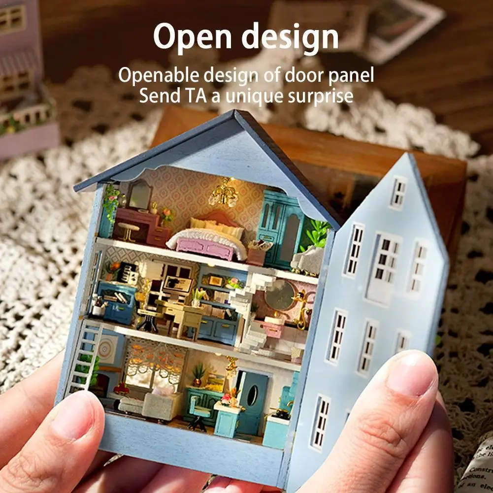 New DIY Wooden Miniature Building Kit Doll Houses With Furniture Light Molan Mini Casa Handmade Toys For Girls Gifts
New DIY Wooden Miniature Building Kit Doll Houses With Furniture Light Molan Mini Casa Handmade Toys For Girls Gifts