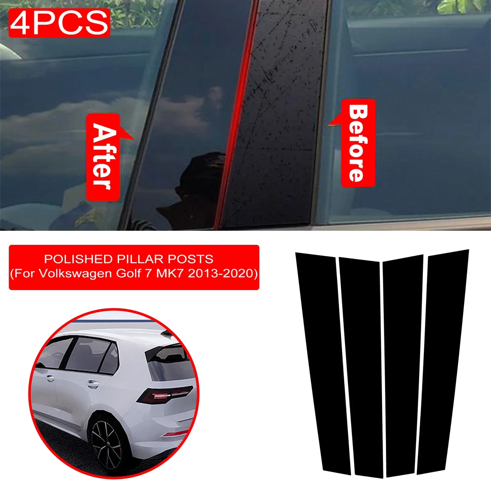 4Pcs Car Window B-Pillar Trim Sticker For VW Golf 7 MK7 2013-2020 Door Pillars Wrap Film Styling Accessories Dropship New
4Pcs Car Window B-Pillar Trim Sticker For VW Golf 7 MK7 2013-2020 Door Pillars Wrap Film Styling Accessories Dropship New