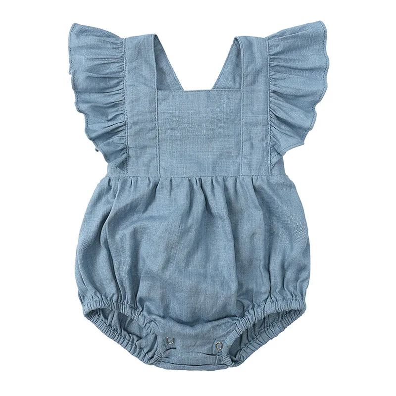 Summer Baby Girls Clothes Toddler Baby Girl Bodysuits Flying Sleeve Solid Color Cotton Linen Newborn Baby Girls Jumpsuit
Summer Baby Girls Clothes Toddler Baby Girl Bodysuits Flying Sleeve Solid Color Cotton Linen Newborn Baby Girls Jumpsuit