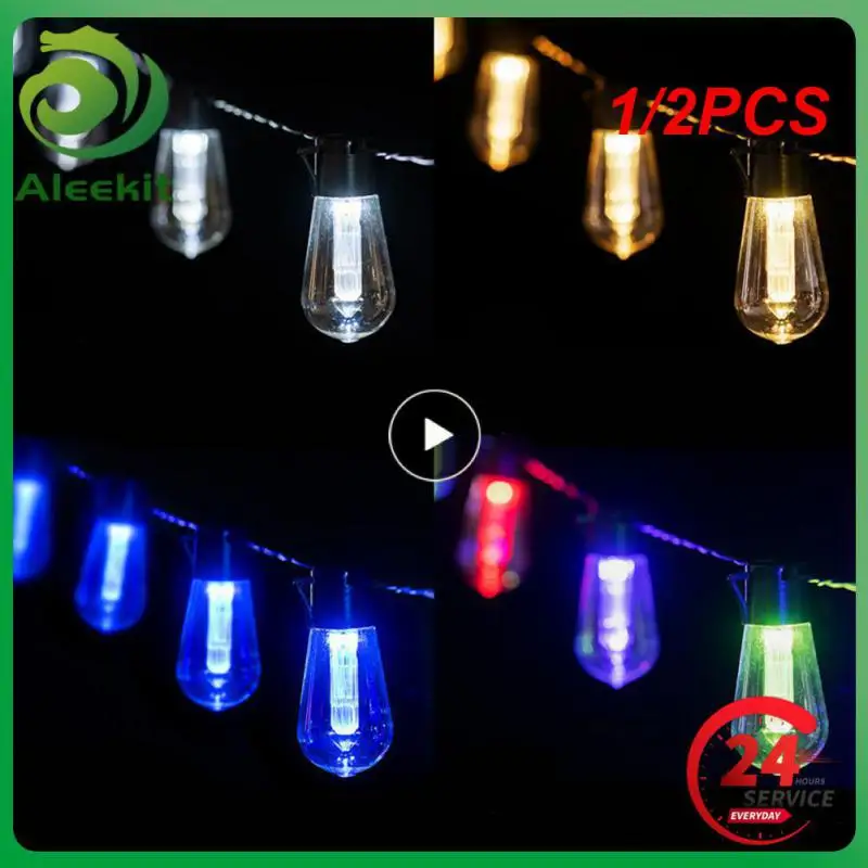 

1/2PCS Outdoor Solar String Lights LED IP65 Waterproof Edison Bulb Retro Vintage Christmas Garland Garden Party Decoration Fairy