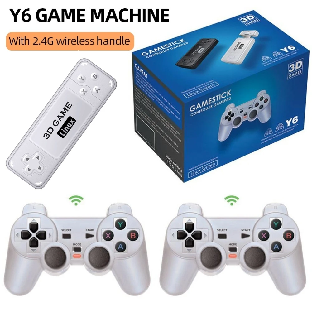 Y6 Wireless Controller Game Stick 4K Video Game Console 2.4G Built in 10000+Games 64GB 128GB Retro Games For PS1 GBA Boy Gift
Y6 Wireless Controller Game Stick 4K Video Game Console 2.4G Built in 10000+Games 64GB 128GB Retro Games For PS1 GBA Boy Gift