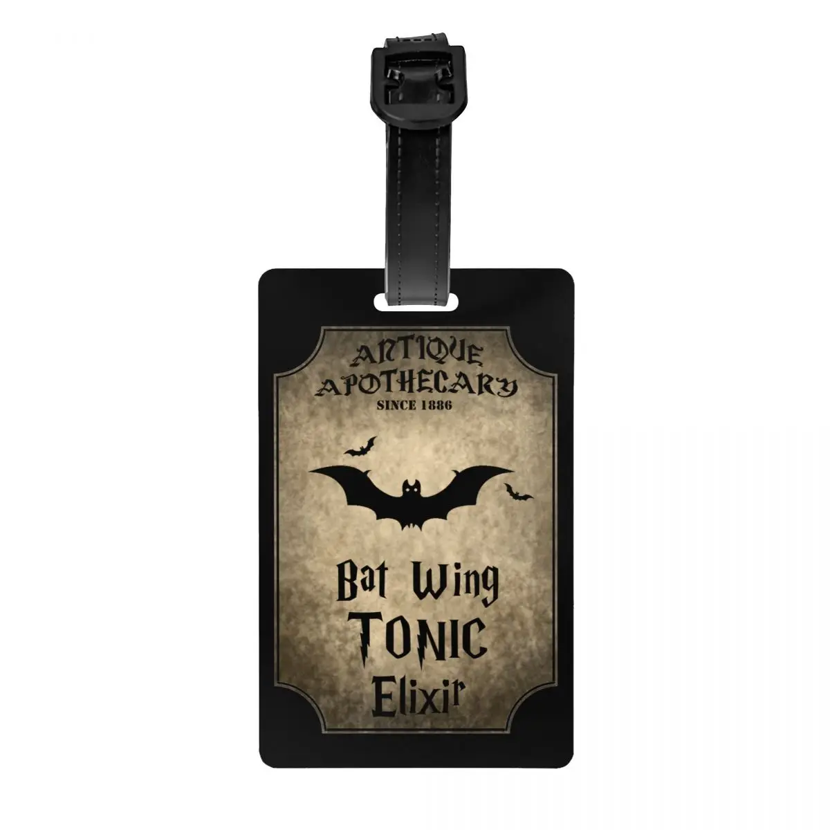 

Halloween Bat Wing Luggage Tag With Name Card Gothic Witch Occult Witchcraft Privacy Cover ID Label for Travel Bag Suitcase